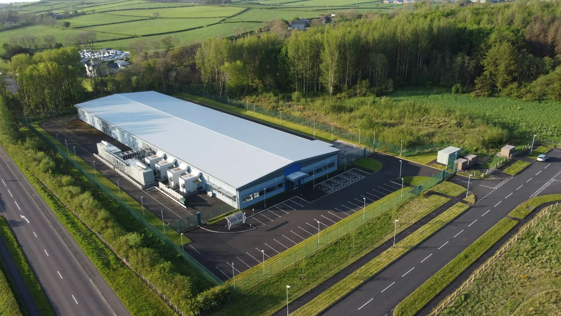 A large industrial complex seen from above