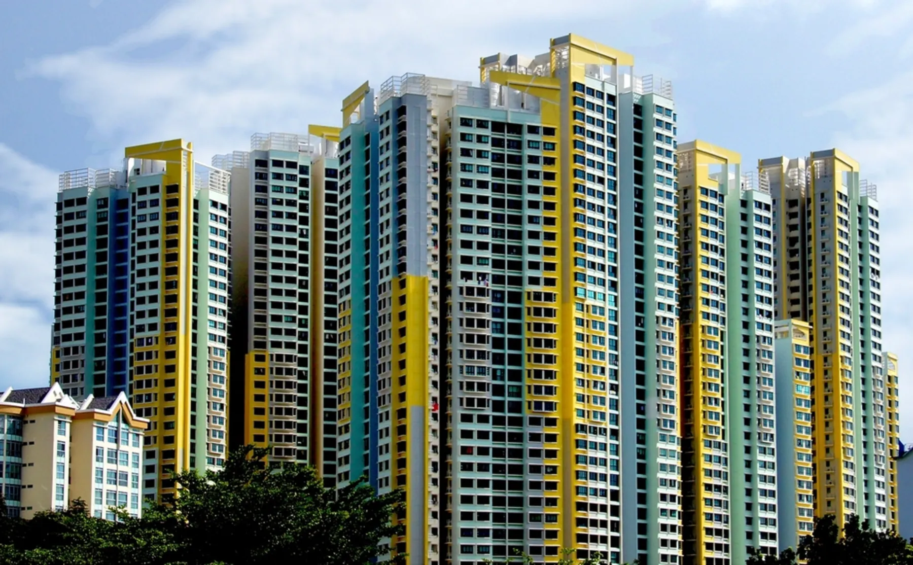 High-rise public housing blocks
